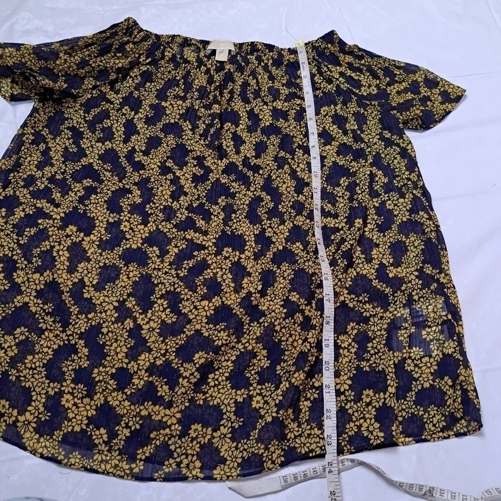 MICHAEL Kors Navy &‎ Gold Hoho Top - Picture 9 of 9